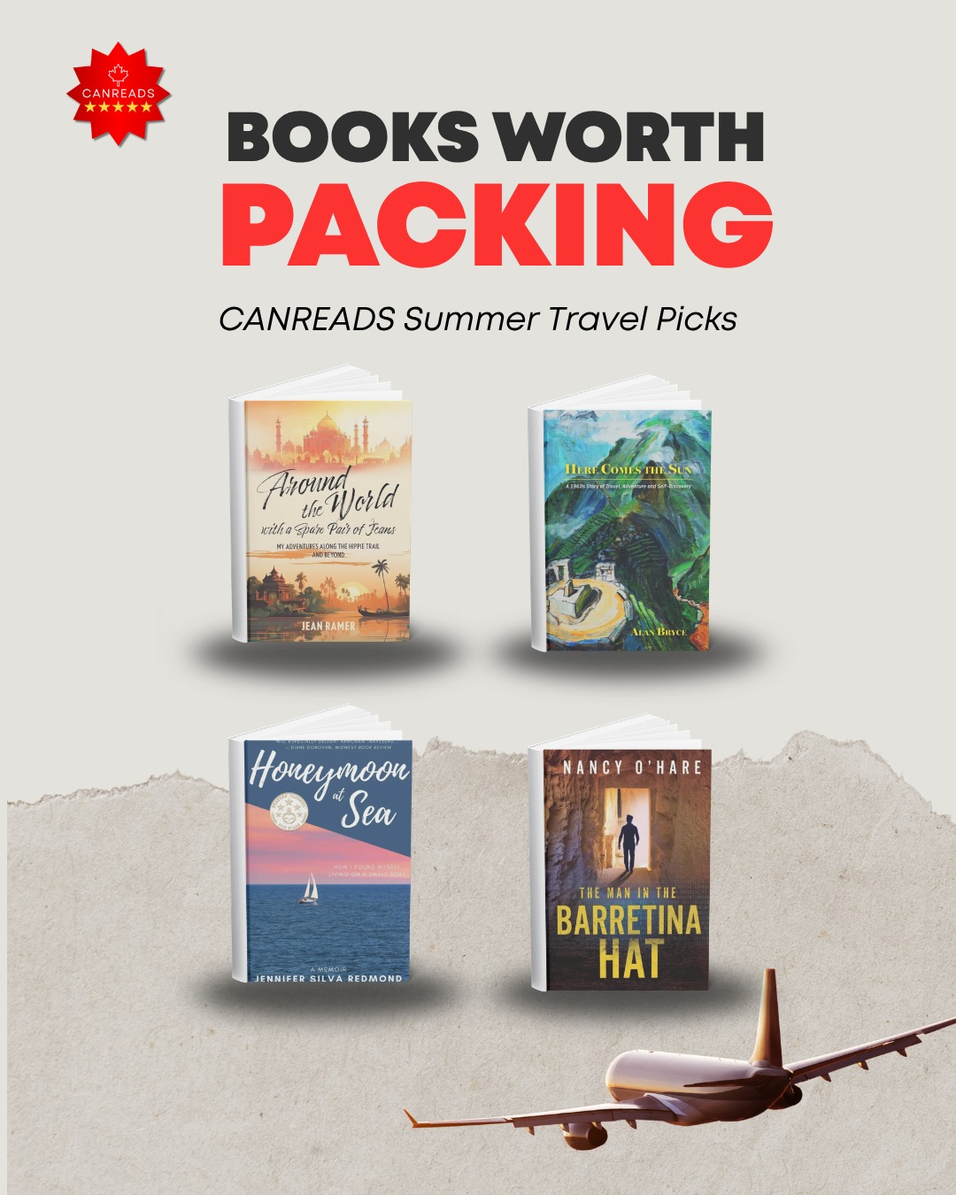 Four books in the CANREADS Summer Travel Picks, under the heading Books worth packing.