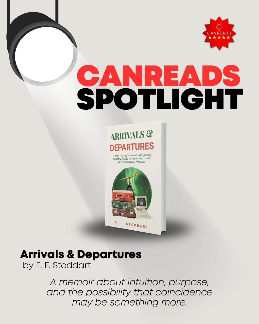 CANREADS spotlight on Arrivals & Departures by E. F. Stoddart.